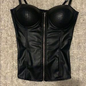 Charlotte Russe Faux Leather Bustier